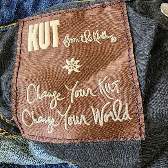 Kut from the Kloth Floral Embroidered Catherine Boyfriend Jeans Mid Rise Size 2 - Picture 8 of 12